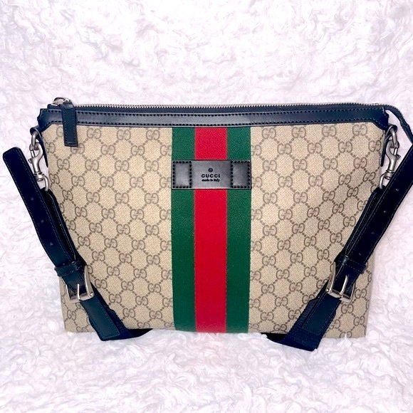 Gucci GG Guccissima Supreme Monogram Web Unisex Messenger Crossbody Bag 523335 - Picture 3 of 17